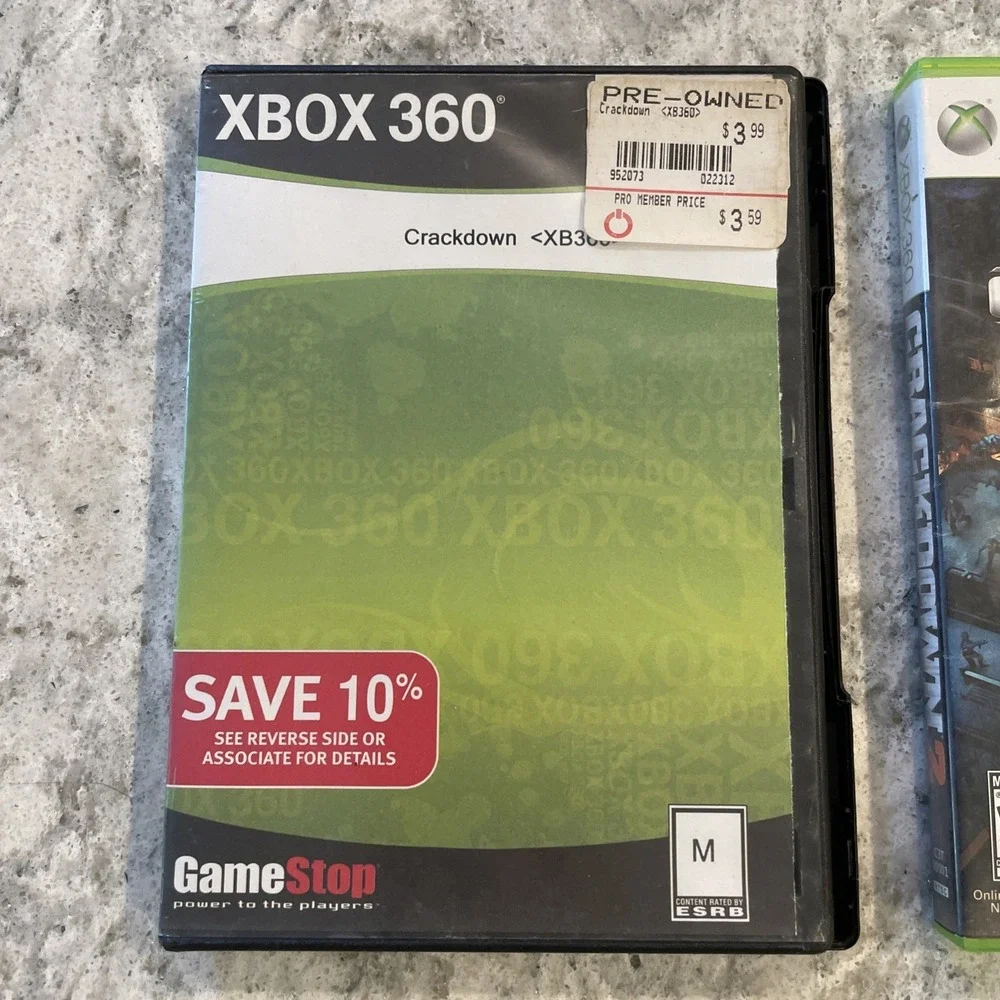Crackdown I 1 & 2 II Microsoft Xbox 360 2010 With Case Ruffman Games